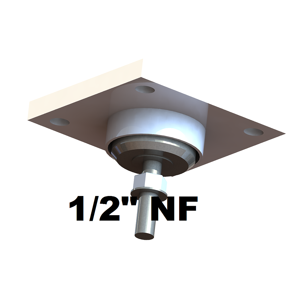 Pata y Posicionador Chico AISI304 para Celda tipo Viga NF1/2" (Tanque)