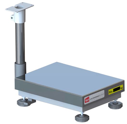 Plataforma Full 1 - 25x35 cm 10x0,001 kg Cubierta Inoxidable c/columna 300mm compatible con indicador Atlas, S200 y S210 - Rev 2 (Exacta IV)